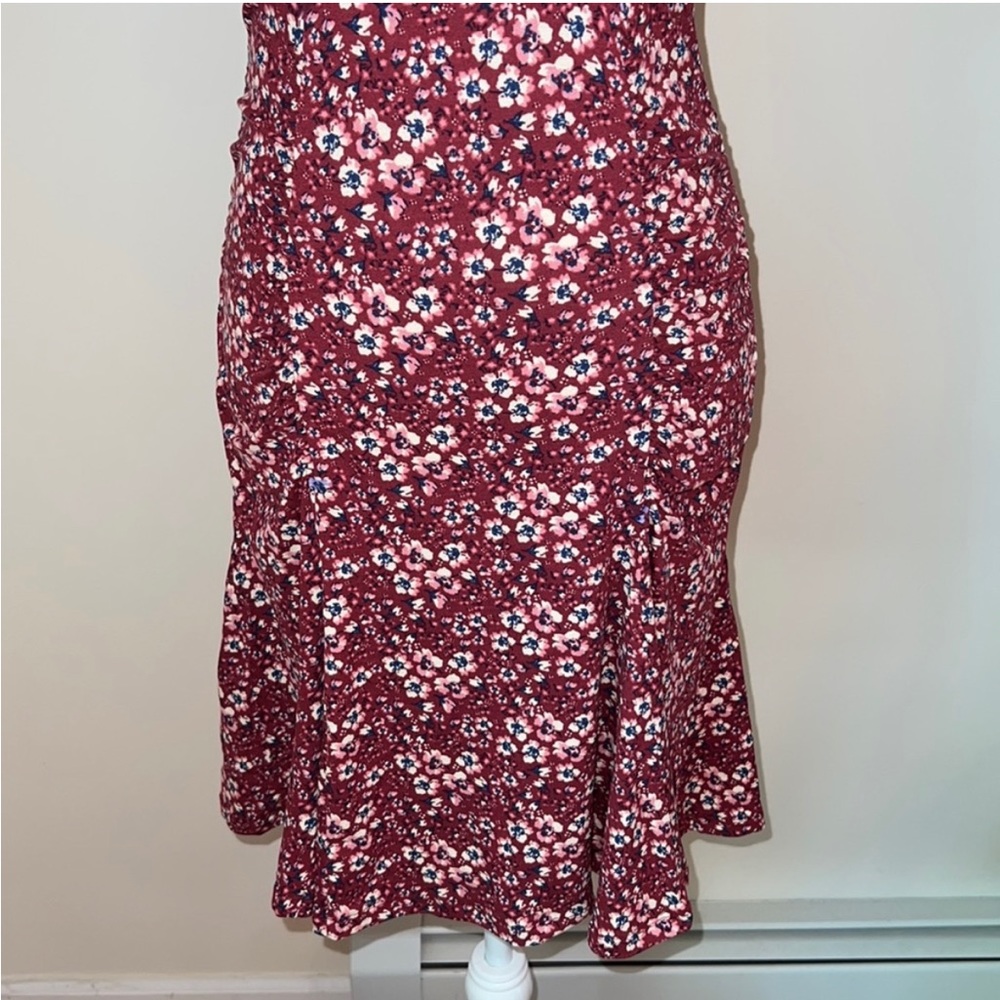 NWOT Free People sweet talker floral lace V neck ruched keyhole mini dress - Picture 8 of 14
